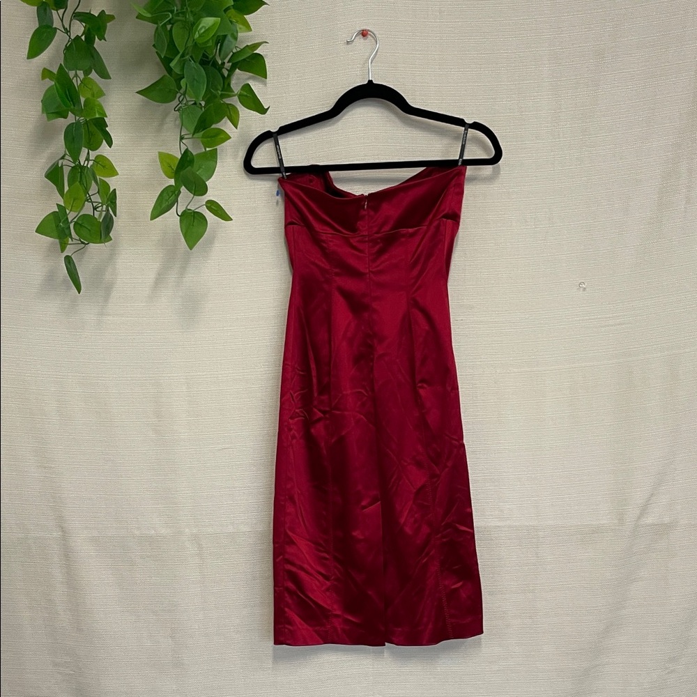 bebe Strapless Red Dress - Picture 2 of 3